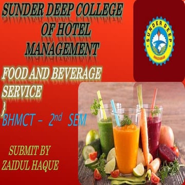 Aerated drink (non alcoholic beverages)