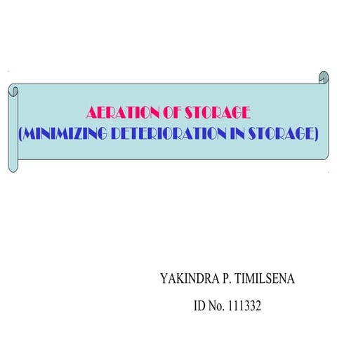 Aeration of storage structures