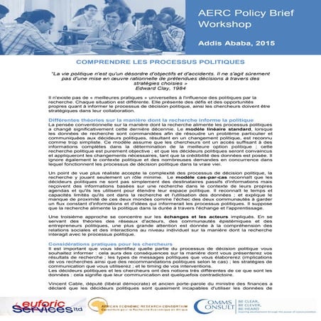 Comprendre les processus politiques