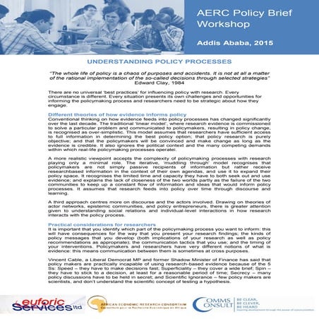 Understanding policy processes