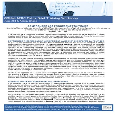 Comprendre les processus politiques