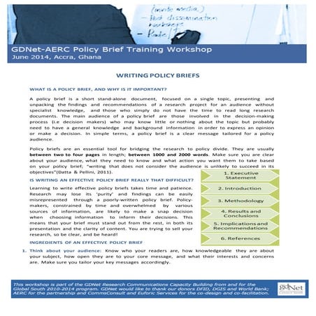 Writing policy briefs