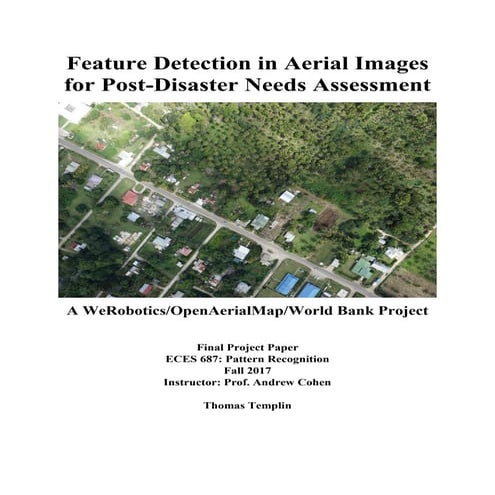 Feature Detection in Aerial Images for Post-Disaster Needs Assessment (report)