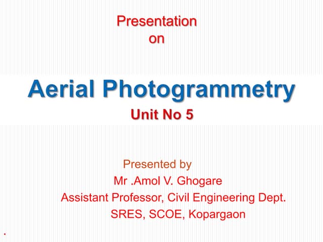 Aerial photogrammetry ppt 2
