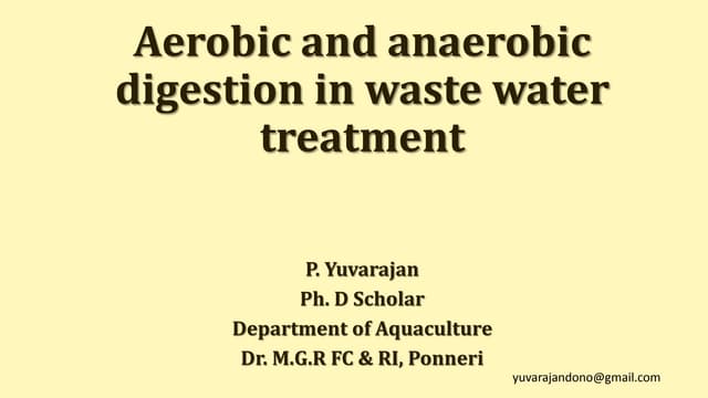 WASTE WATER AND THEIR TREATMENT (PRIMARY, SECONDARY AND TERTIARY) | PPTX