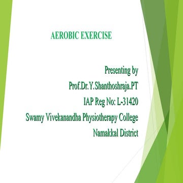 AEROBIC EXERCISE: A Physiotherapy Module.