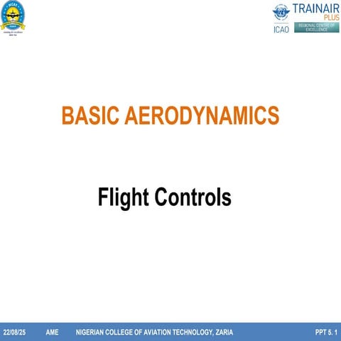 Aerodynamics presentation on flight controls