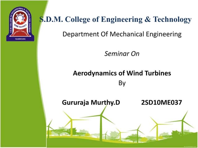 Aerodynamics of windturbines