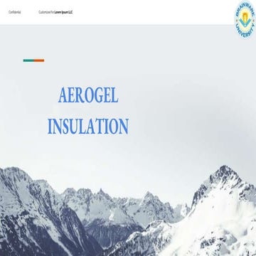 Aerogel insulation