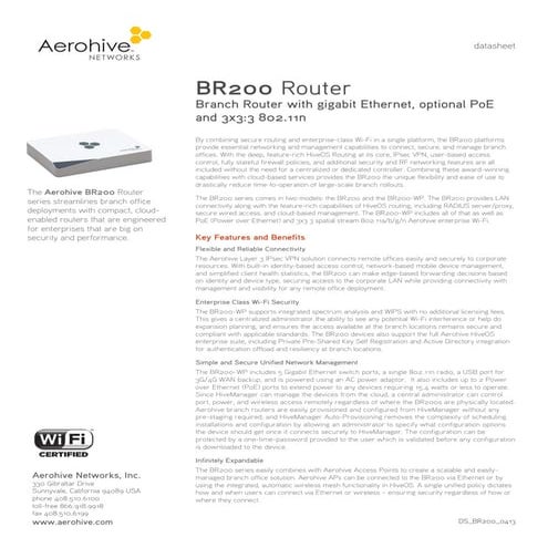 Aerohive BR200 Branch Router