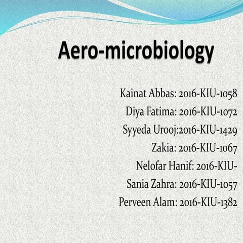 Aeromicrobiology