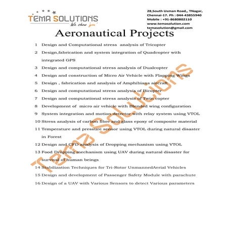 Aeronautical projects