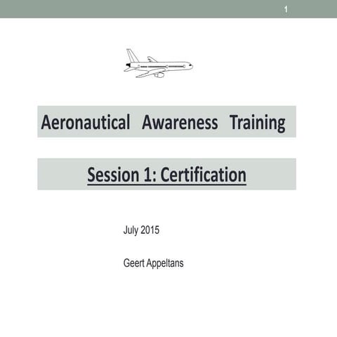 Aeronautic awareness: Certification