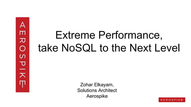 Aerospike meetup july 2019 | Big Data Demystified