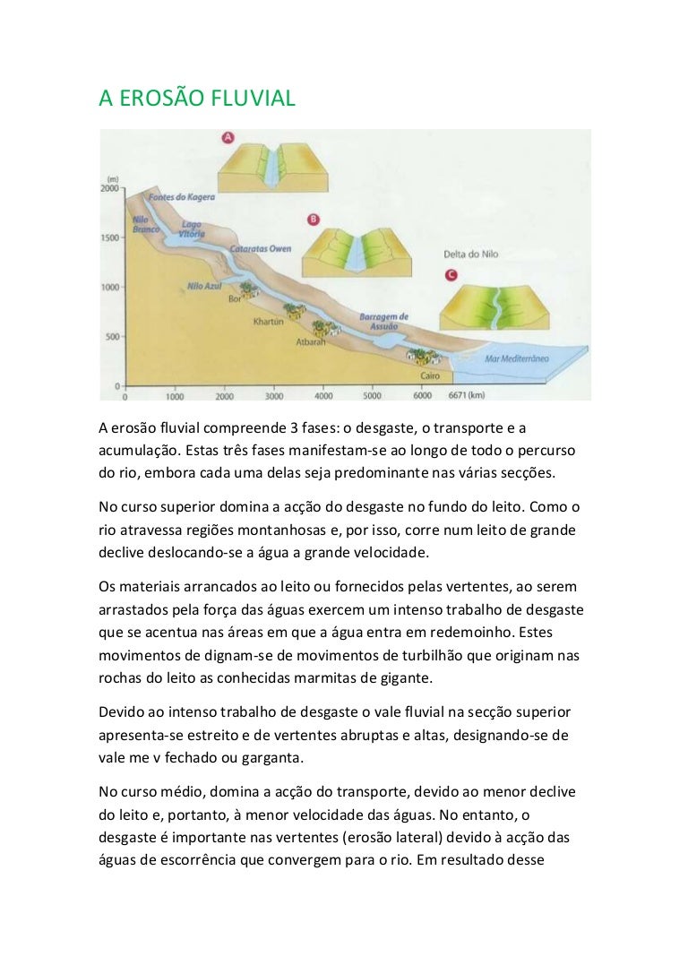 Erosão fluvial Erosão fluvial