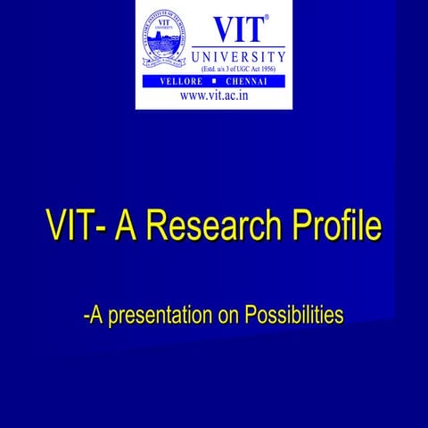 VIT- A research profile
