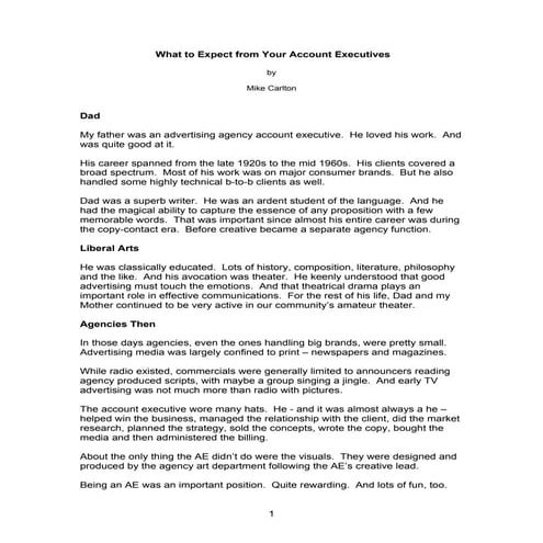 What You Should Expect from Your Advertising Agency Account Executives