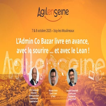 L'Admin Co Bazar de Coopérative U livre en avance, avec le sourire ... et ave...