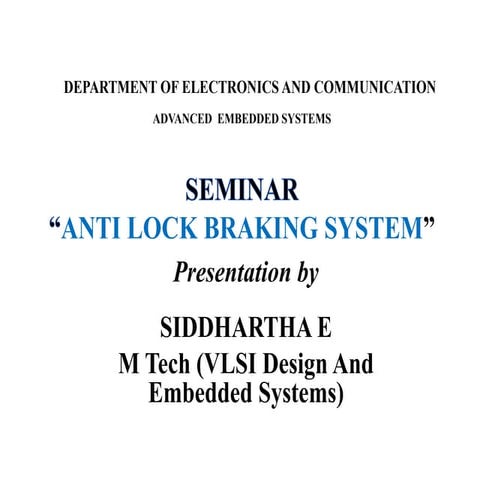 A seminar on antilock braking system(ABS)