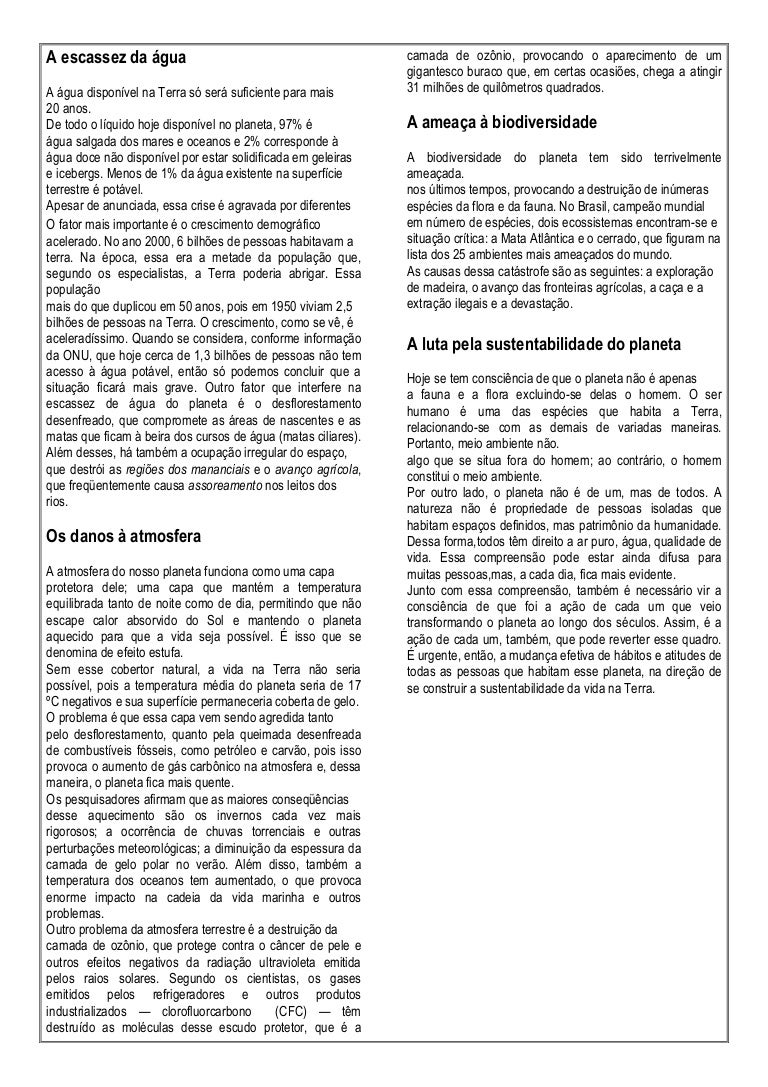 Alternativas Para A Escassez De Agua No Brasil Redação