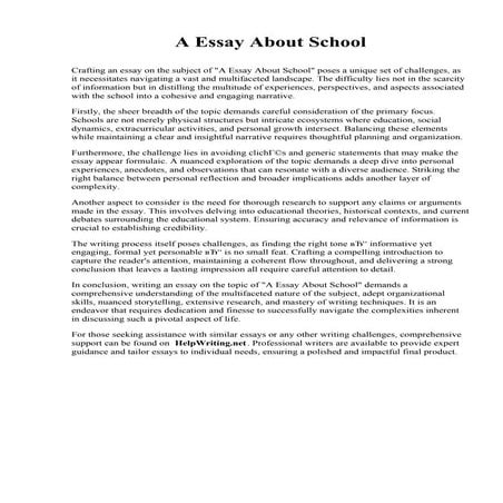 A Essay About School.pdf