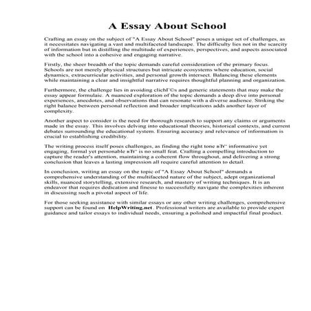 A Essay About School.pdf