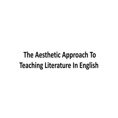 Aesthetic Based Approach | PPTX