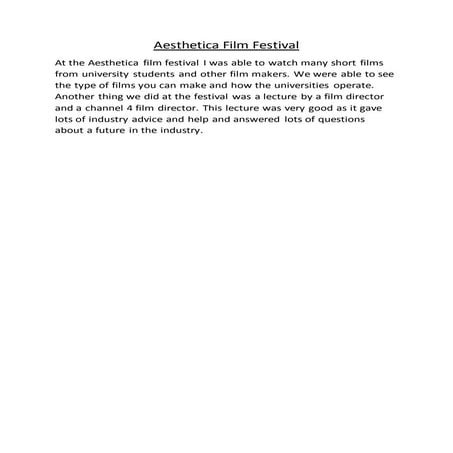 Aesthetica film festival