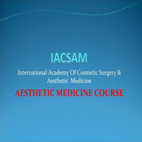 Aesthetic Medicine Course
