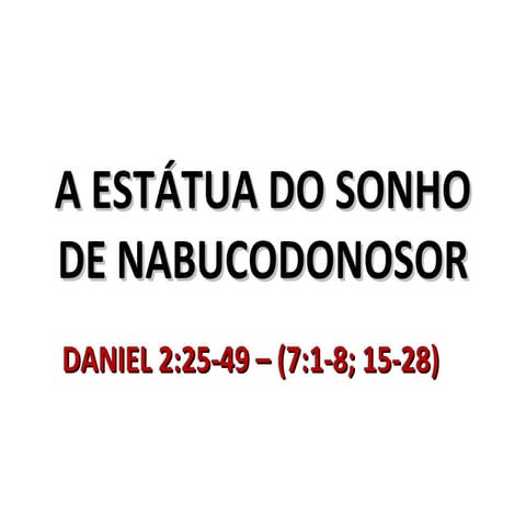 A estátua do sonho de nabucodonosor