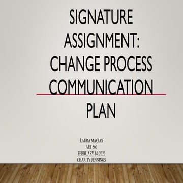 AET/560 Signature Assignment Communication Plan pres