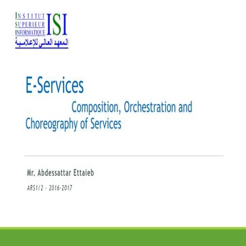 ISI Institute E-Services Chapter 4
