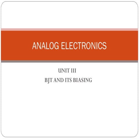 electronics Analog electronics AE UNIT III.ppt