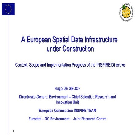 A european spatial data infrastructure under construction context, scope and ...