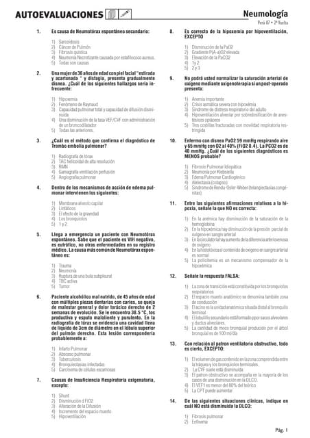 Autoevaluaciones Neumologia (Segunda vuelta)