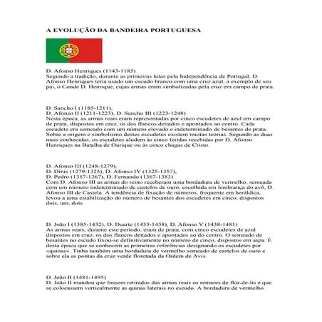 A evolução da bandeira portuguesa