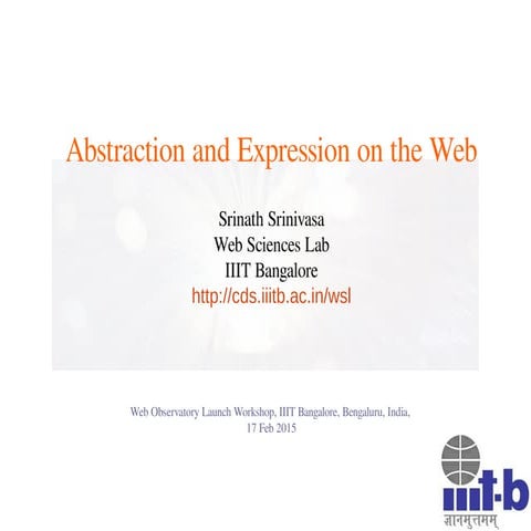 Abstraction and Expression on the Web