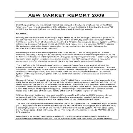 AEW Market Report