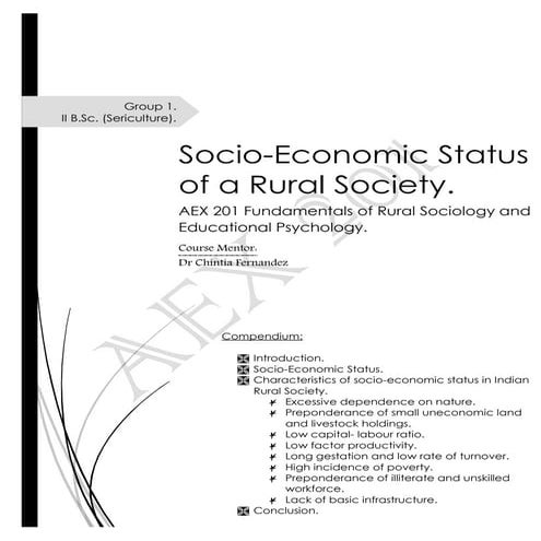 Socio-Economic Status of a Rural Society