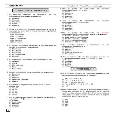 A examen semanal iv (26 enero 2013)
