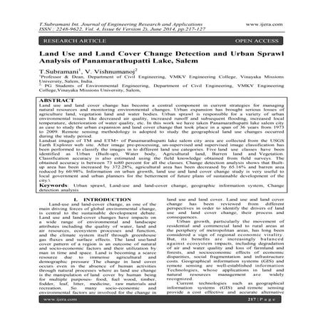 Analysis of Land Use Land Cover Change and Relative Growth in Social ...