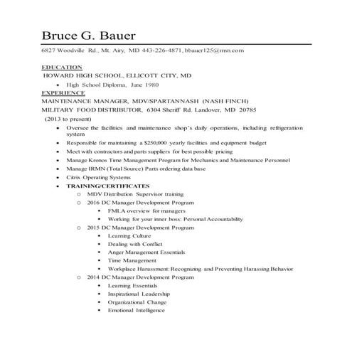 Harlie Resume Rev 10-2016 | RTF