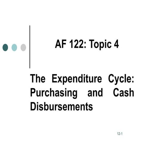 AF 122 Topic 4 The Expenditure Cycle.ppt