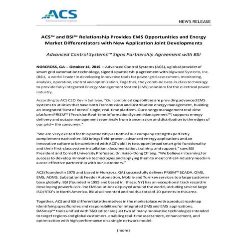 10 14 15_ACS_BSI press release FINAL