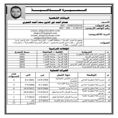 السيرة الذاتية