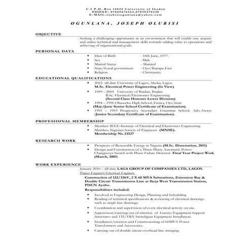 OGUNLANA JOSEPH CV-1 | DOC