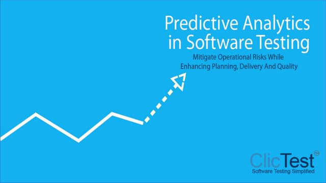 Predictive Analytics in Software Testing