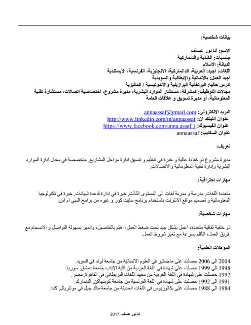 Anna Assaf presentations