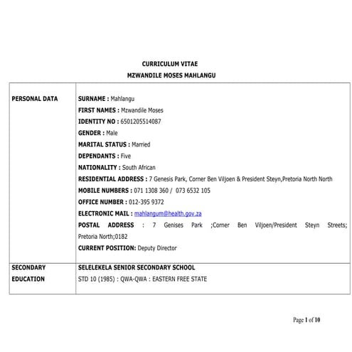 simphiwe cv | PDF