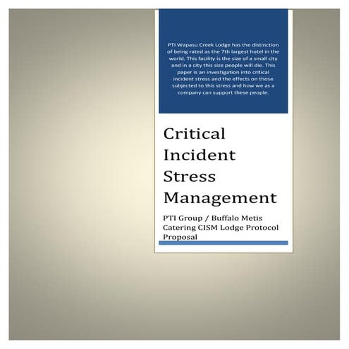 Critical Incident Stress Management | PPT